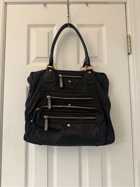 Tod's Black Shoulder Bag with Gold Hardware